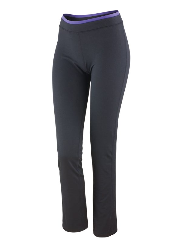 Black/Lavender Women's fitness trousers