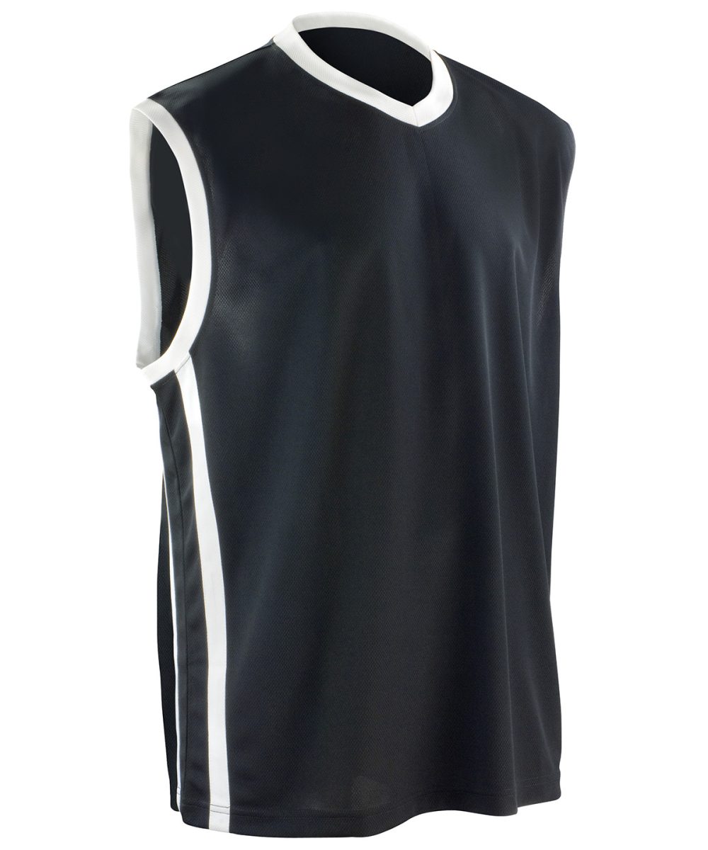 Black/White Basketball quick-dry top