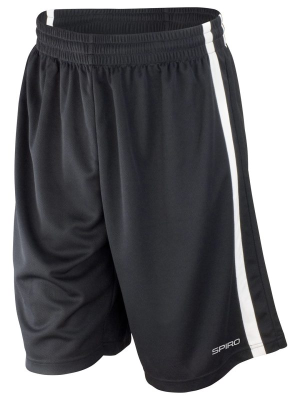 Black/White Basketball quick-dry shorts