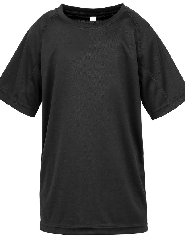 Black Junior performance aircool tee