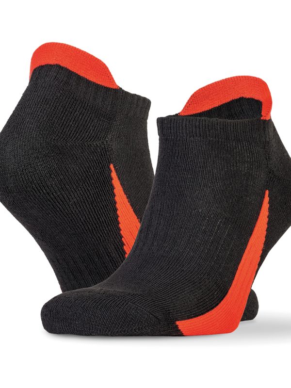 Black/Red 3-pack sports sneaker socks