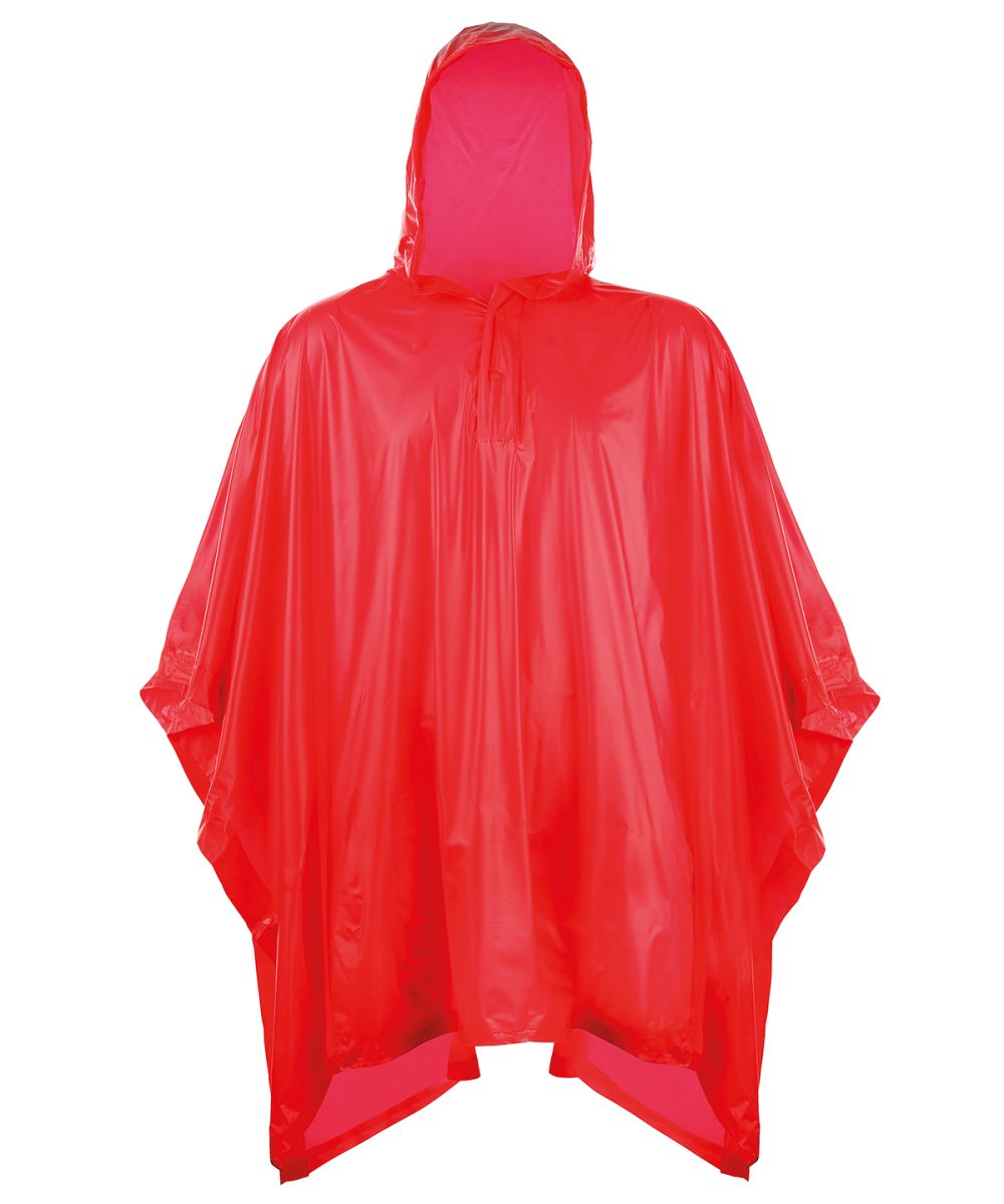 Red Kids plastic poncho