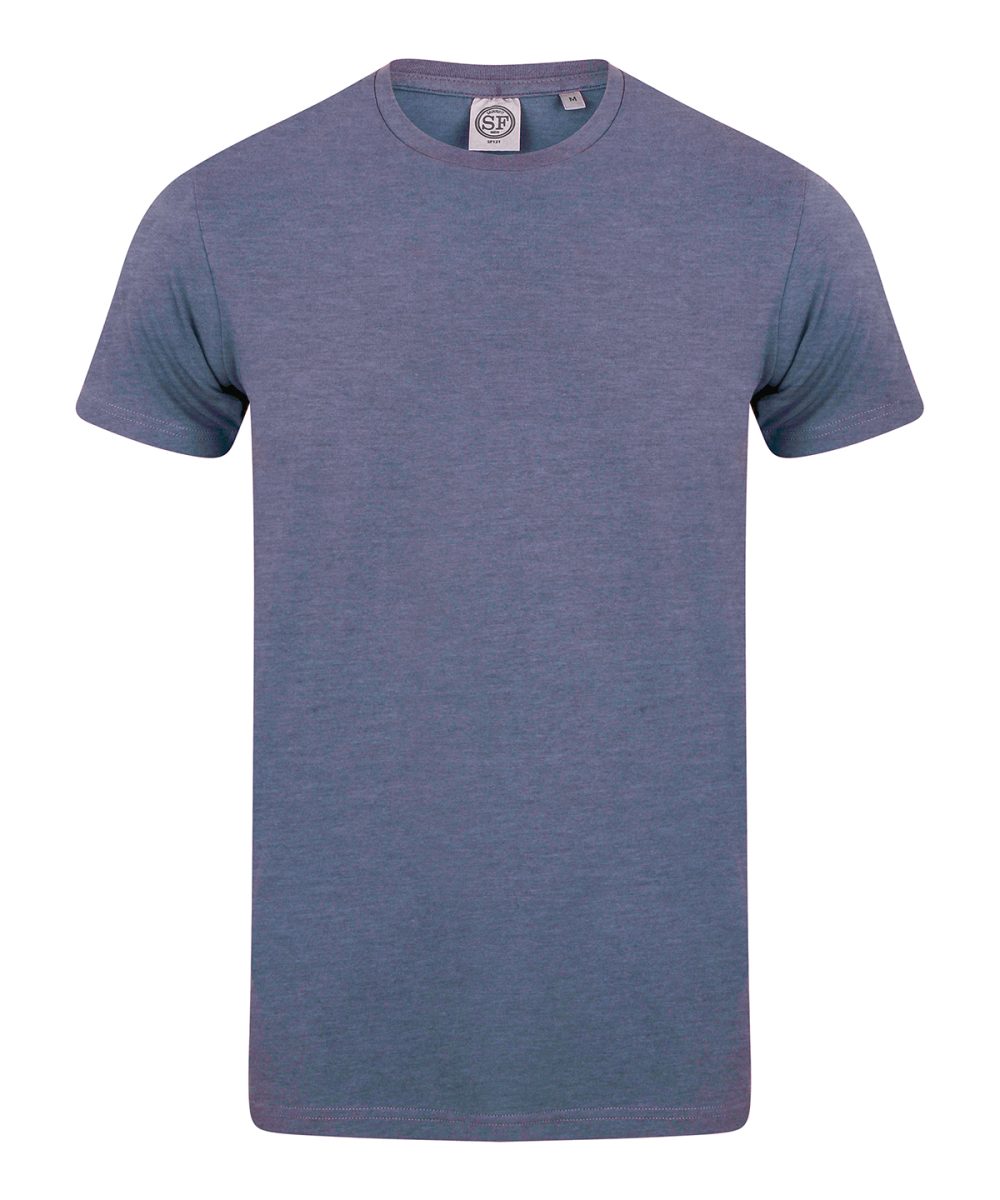 Heather Navy Men's feel good stretch t-shirt