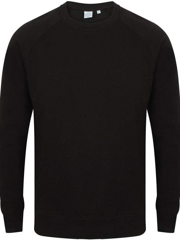 Black Unisex slim fit sweatshirt