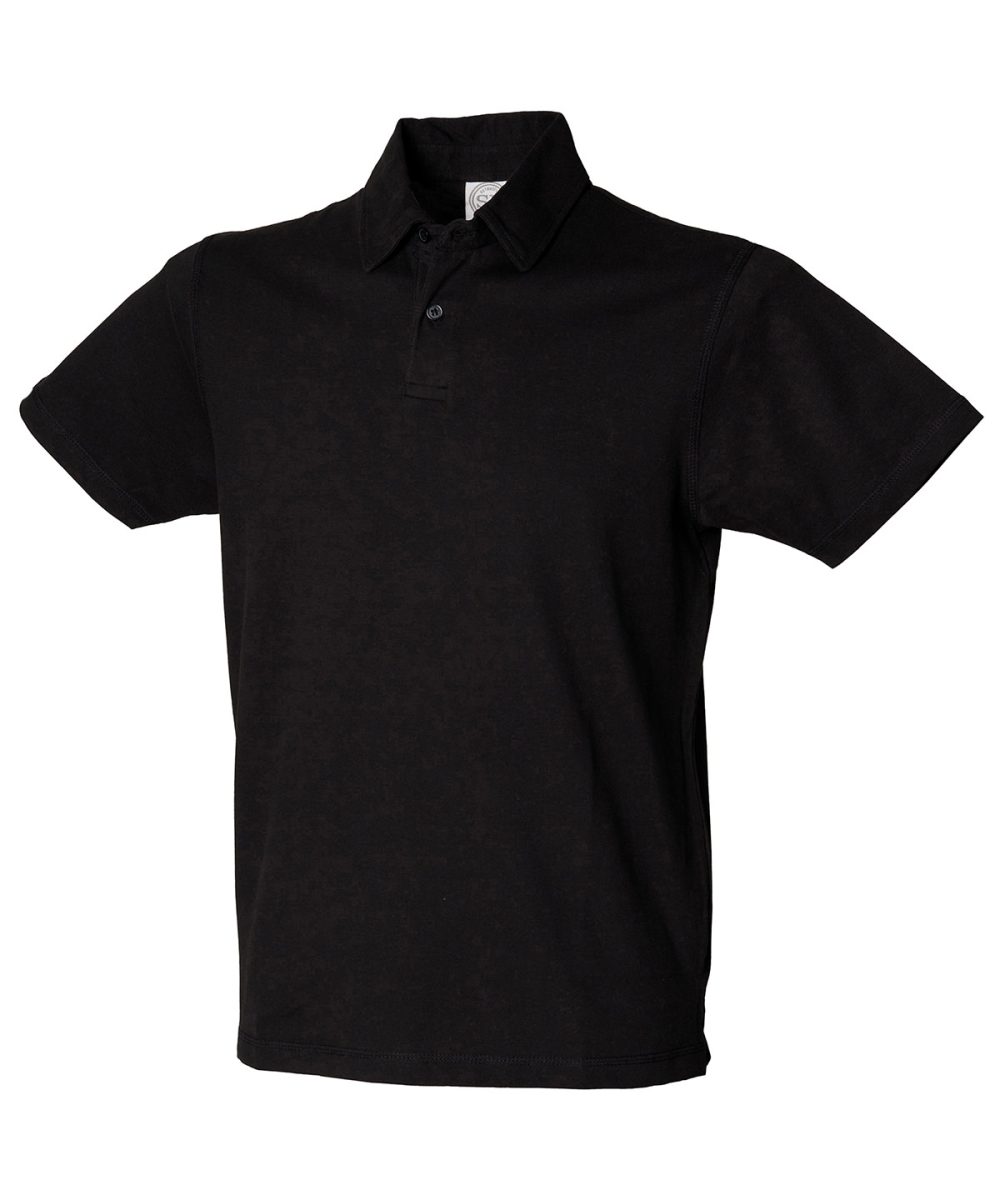 Black Short sleeve stretch polo