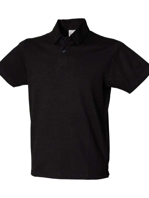 Black Short sleeve stretch polo