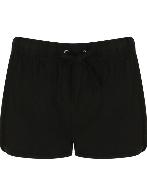 Black/Black Women's retro shorts