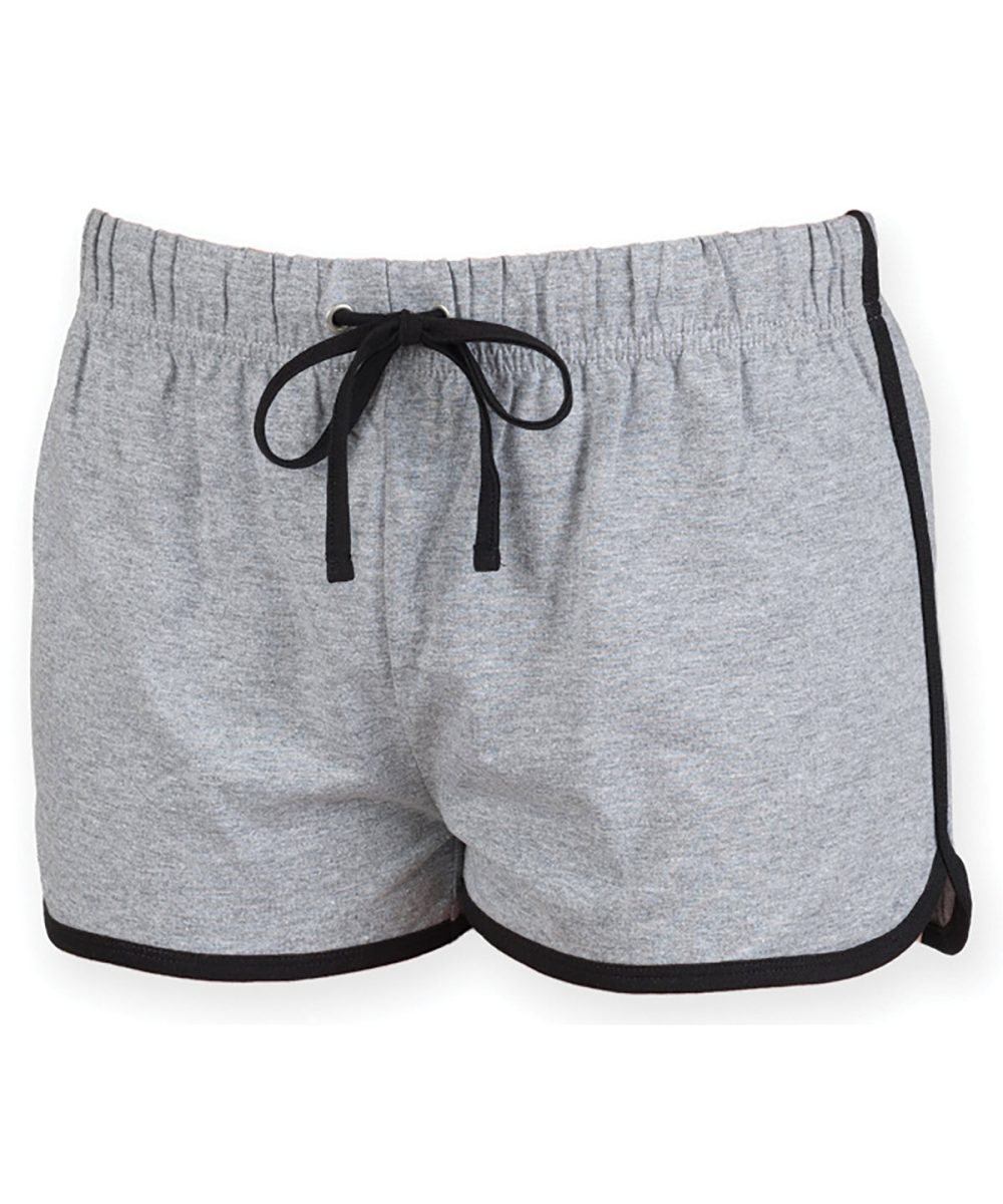 Heather Grey/Black Women's retro shorts