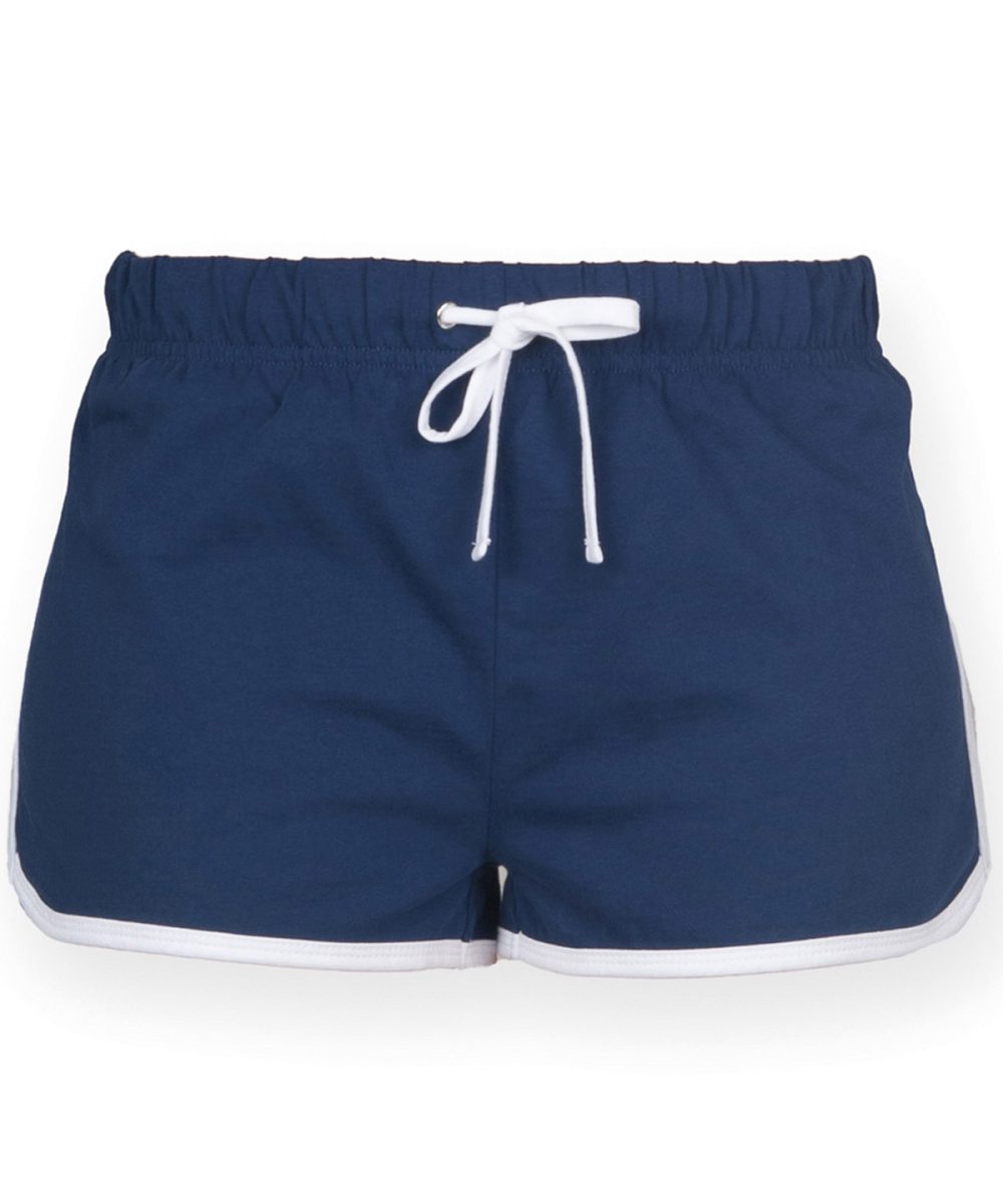 Navy/White Women's retro shorts