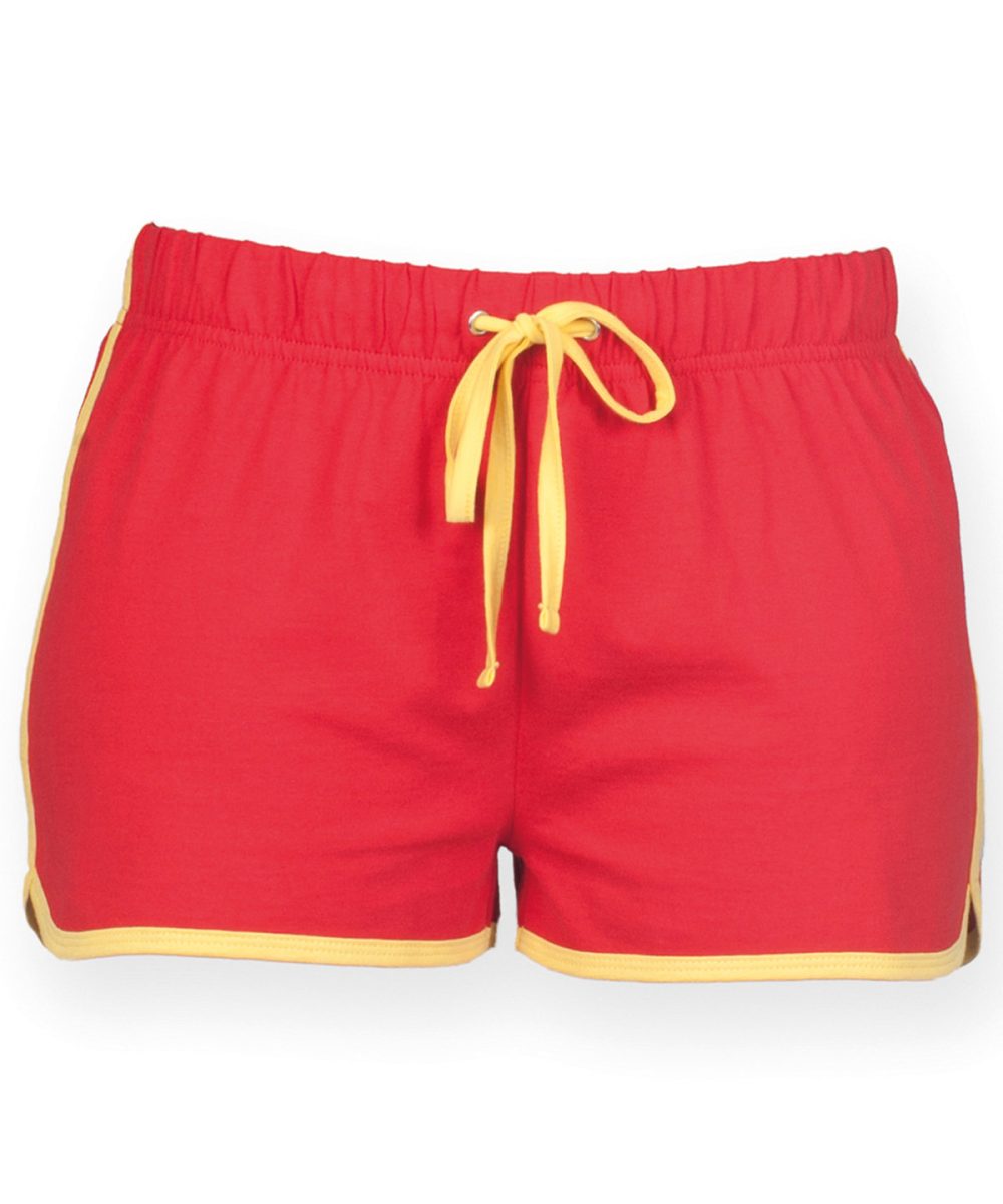 Red/Yellow Women's retro shorts