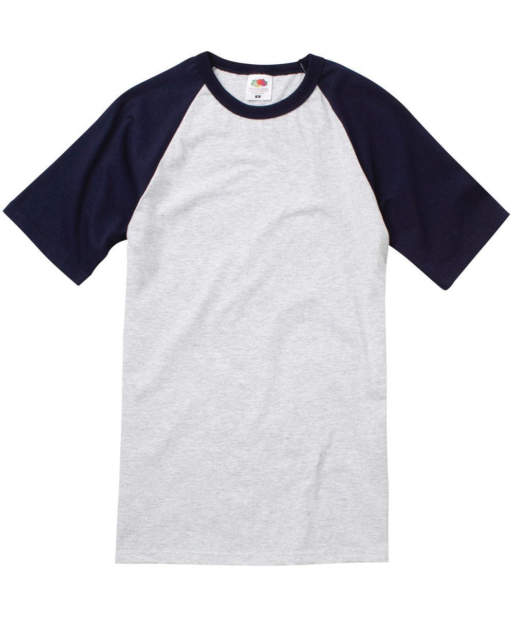 Heather Grey/Deep Navy Short sleeve baseball T