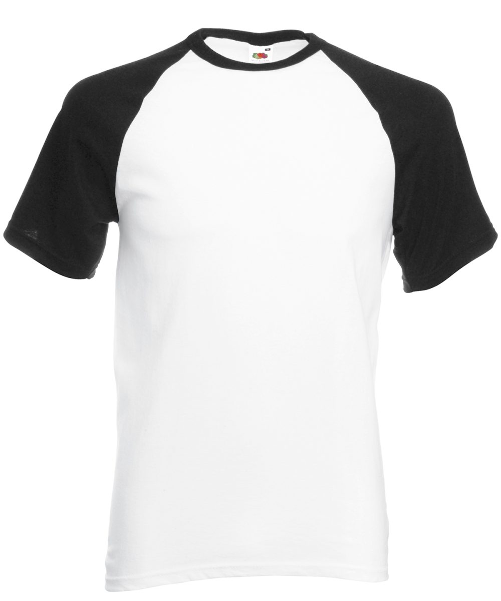 White/Black* Short sleeve baseball T