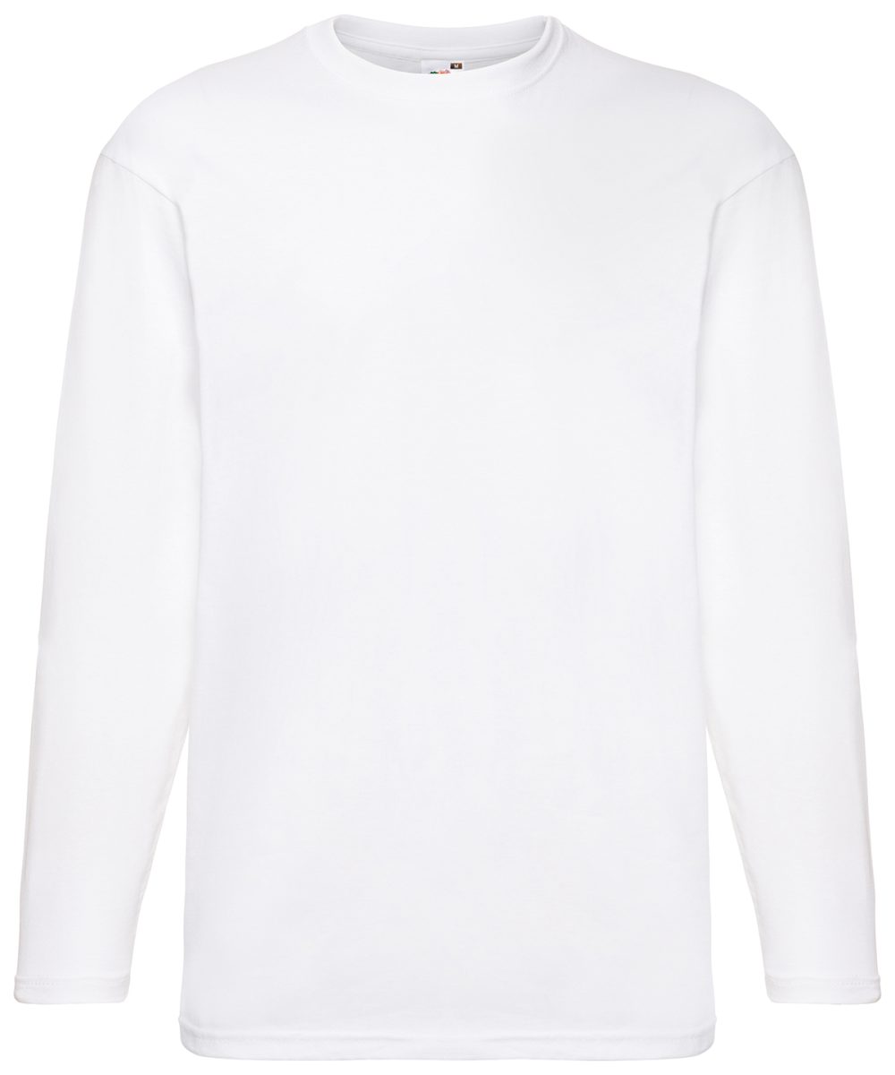 White* Valueweight long sleeve T