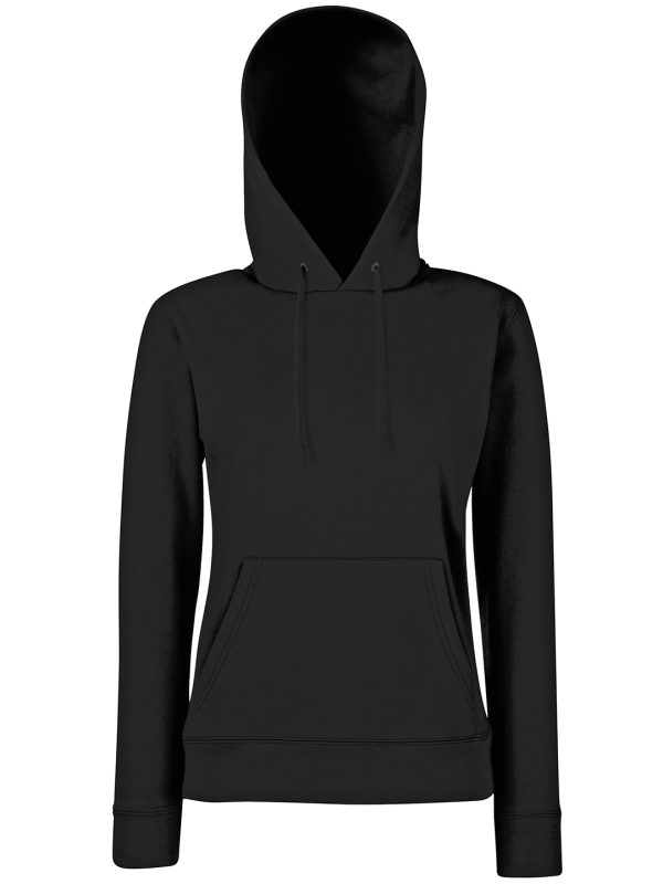 Black Women's Classic 80/20 hooded sweatshirt