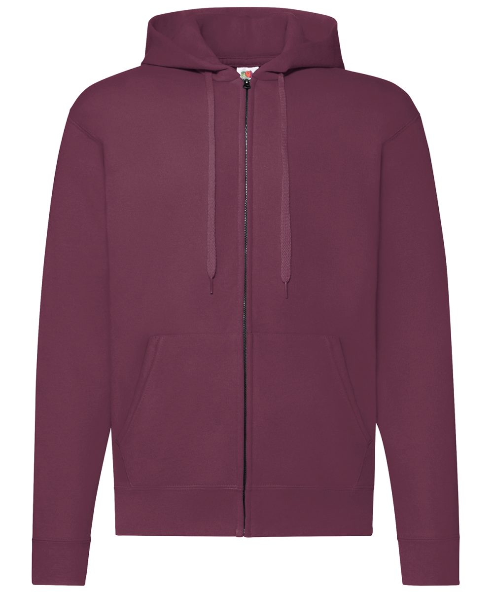 Burgundy Classic 80/20 hooded sweatshirt jacket