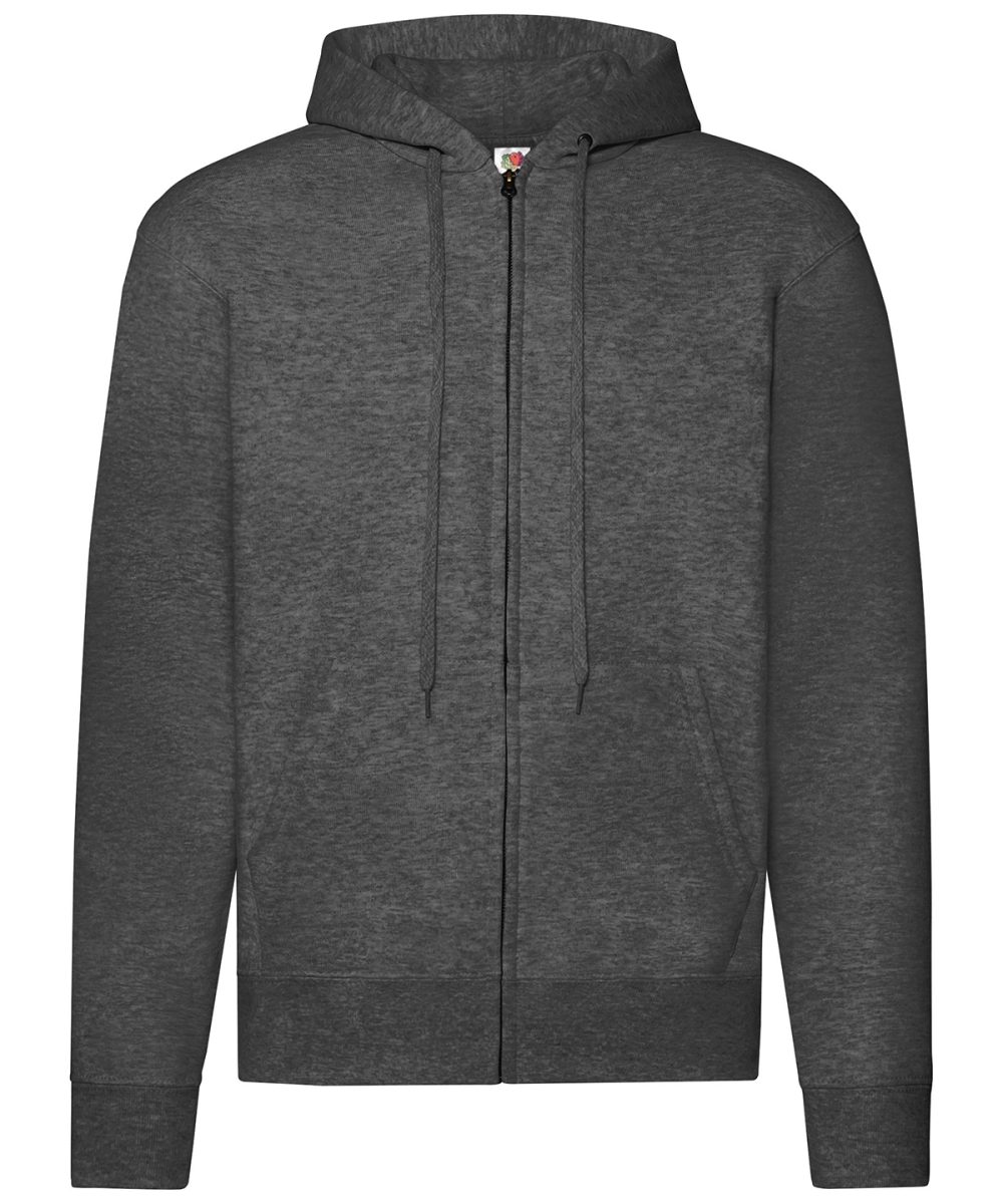 Dark Heather Grey Classic 80/20 hooded sweatshirt jacket