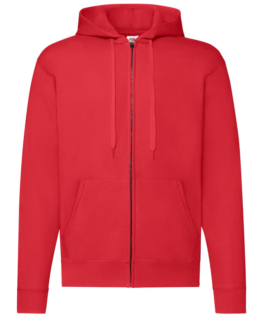 Red Classic 80/20 hooded sweatshirt jacket