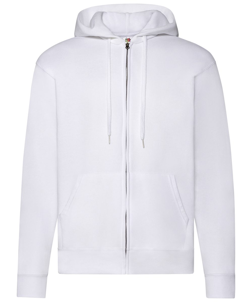 White Classic 80/20 hooded sweatshirt jacket