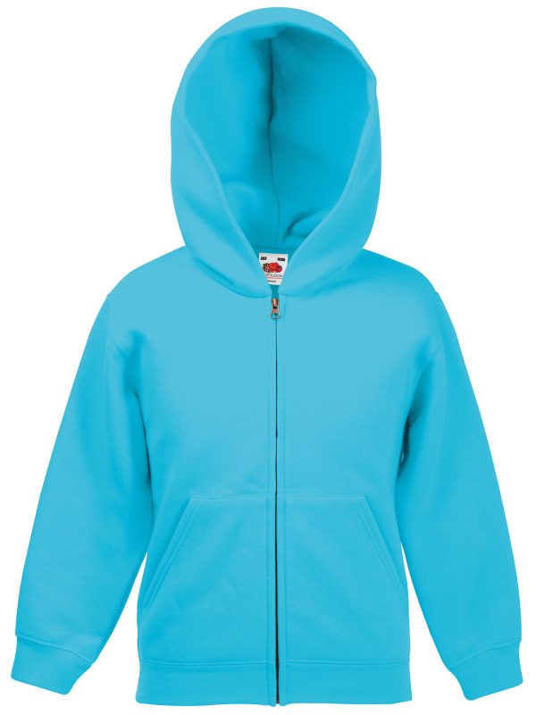 Azure Blue Kids classic hooded sweatshirt jacket