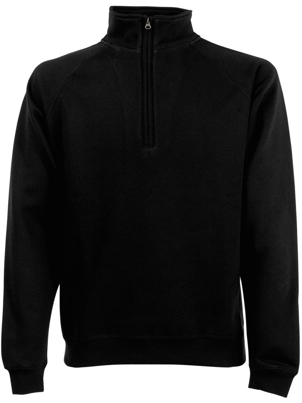 Black* Classic 80/20 zip neck sweatshirt