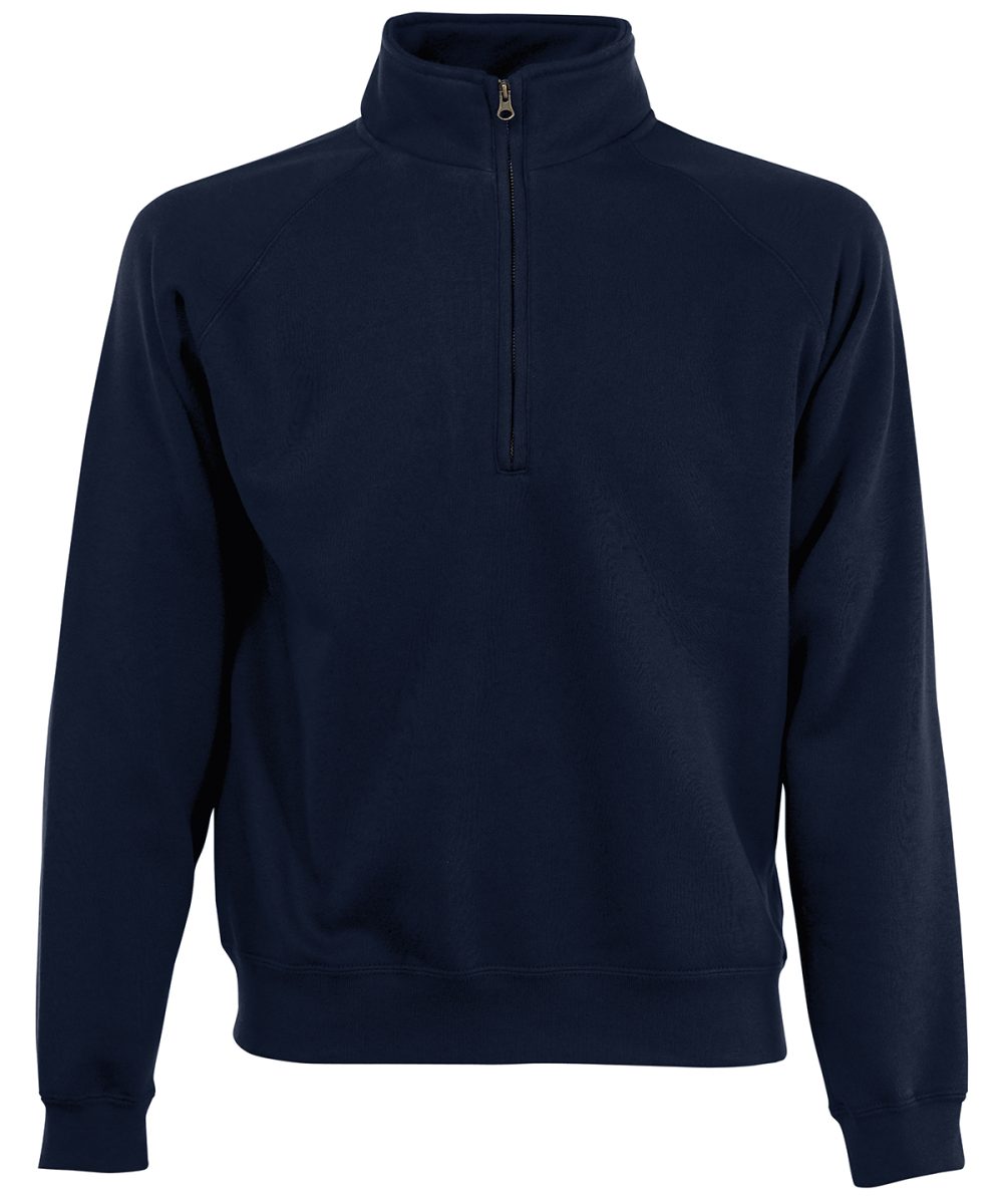 Deep Navy* Classic 80/20 zip neck sweatshirt