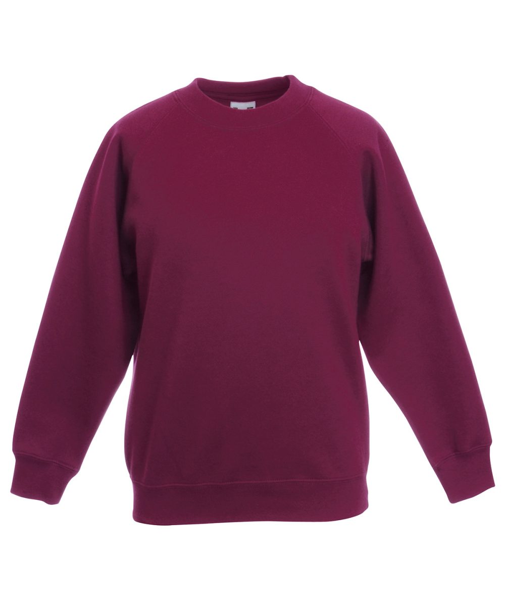 Burgundy Kids classic raglan sweatshirt