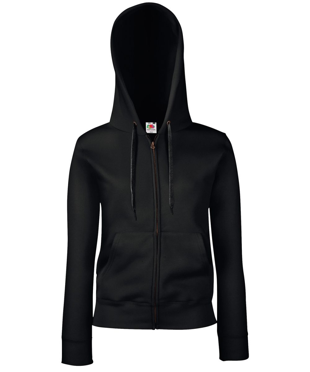 Black Women's premium 70/30 hooded sweatshirt jacket