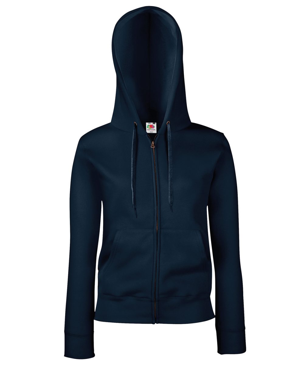 Deep Navy Women's premium 70/30 hooded sweatshirt jacket