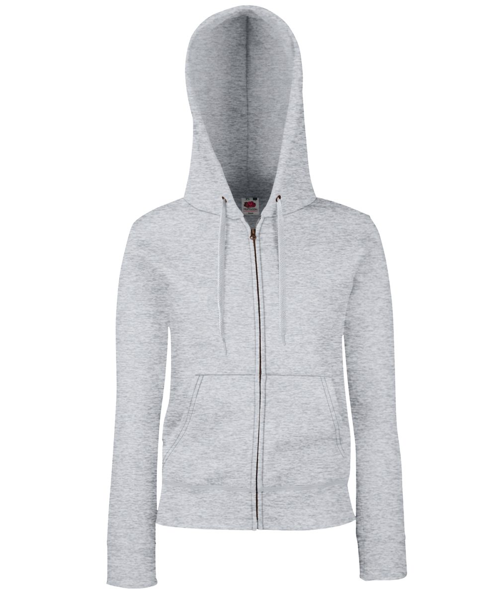 Heather Grey Women's premium 70/30 hooded sweatshirt jacket