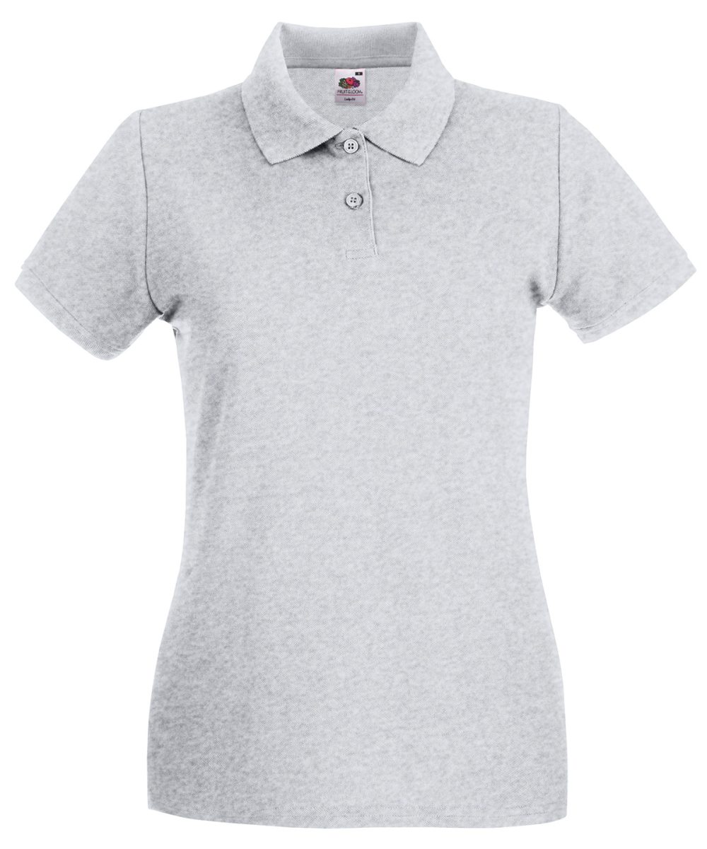 Heather Grey Women's premium polo