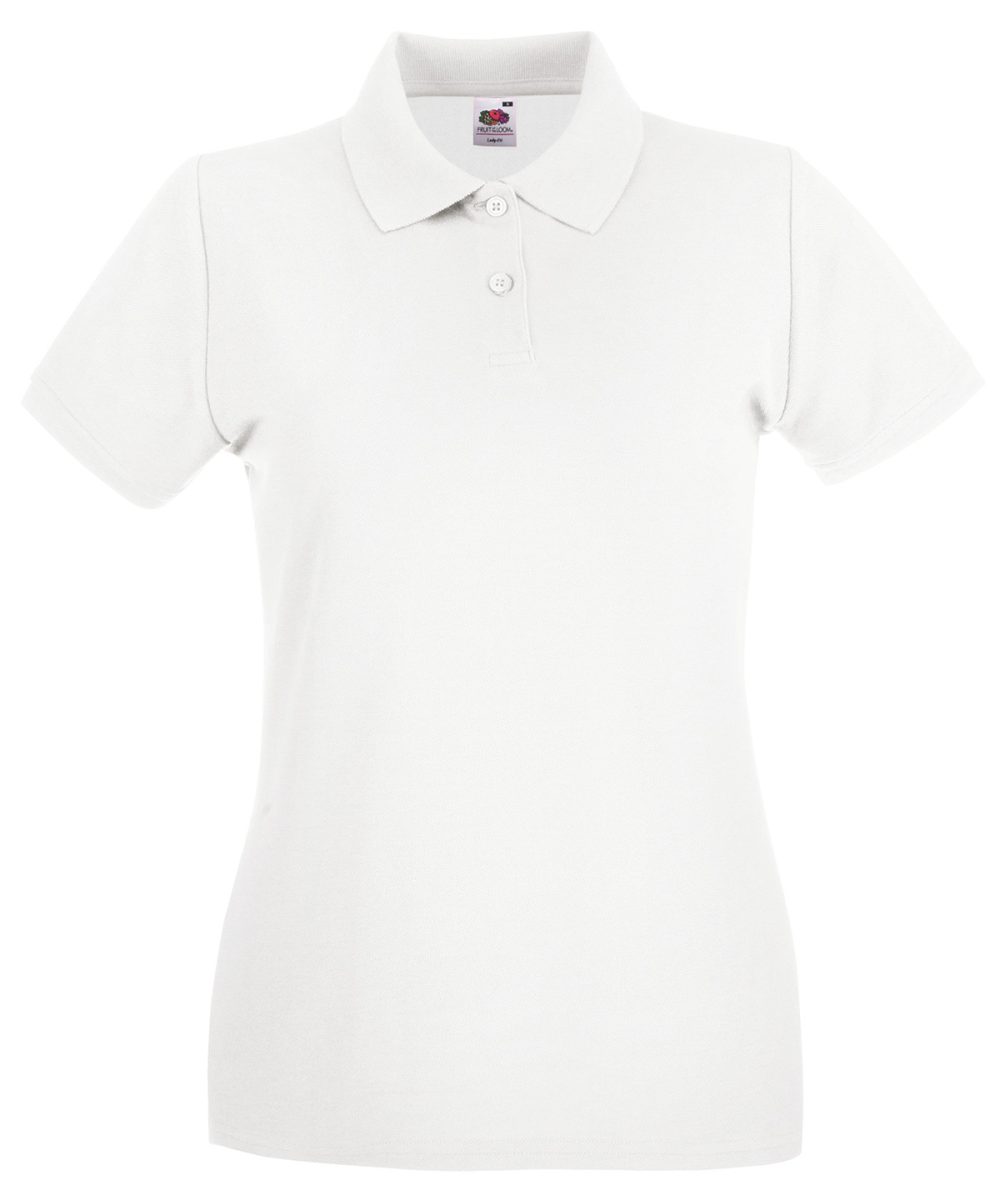 White Women's premium polo