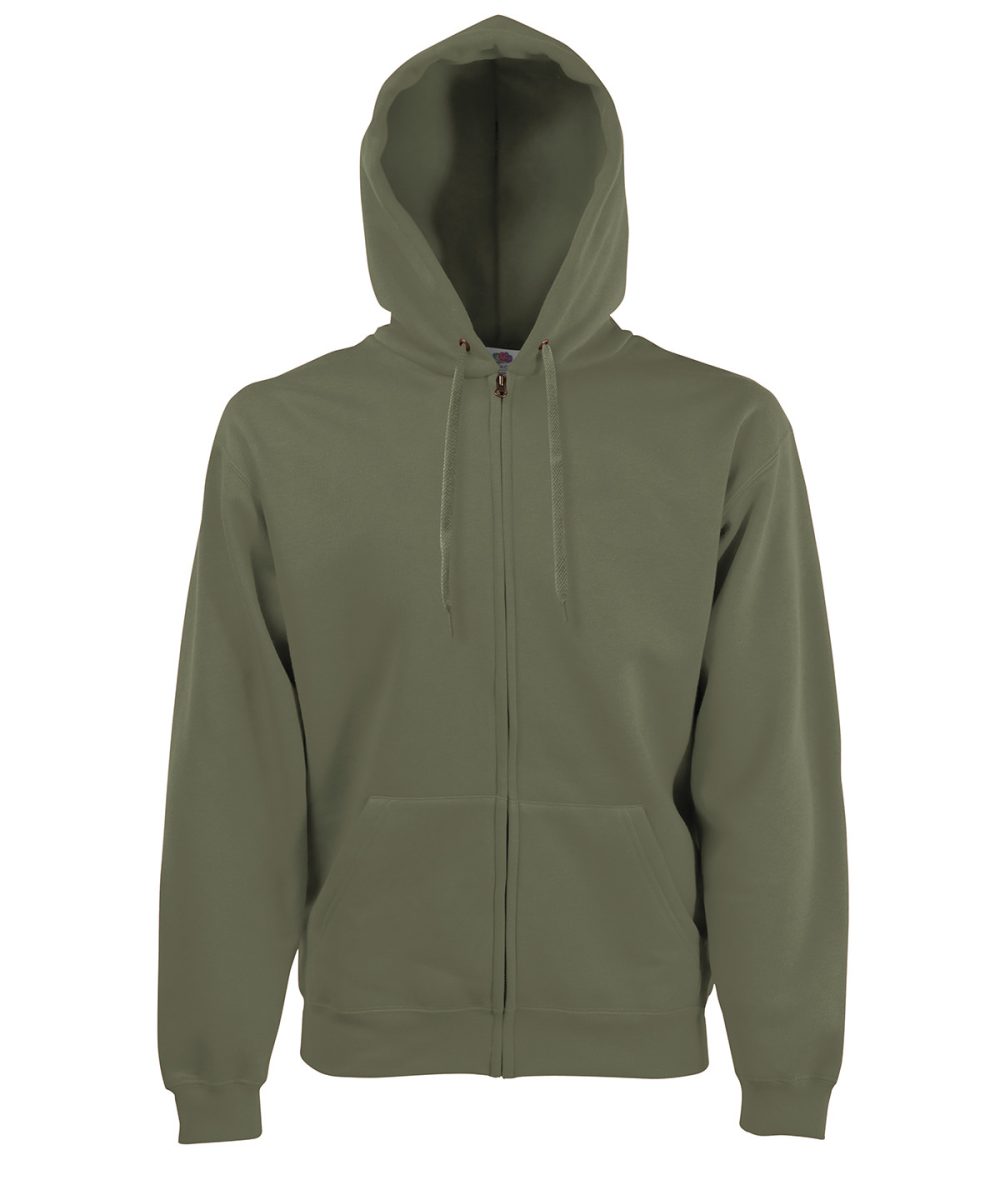 Classic Olive Premium 70/30 hooded sweatshirt jacket