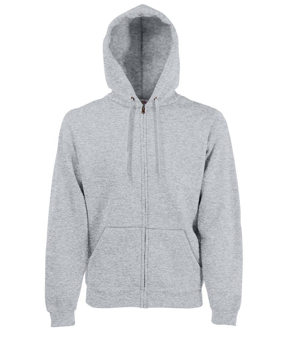 Heather Grey* Premium 70/30 hooded sweatshirt jacket