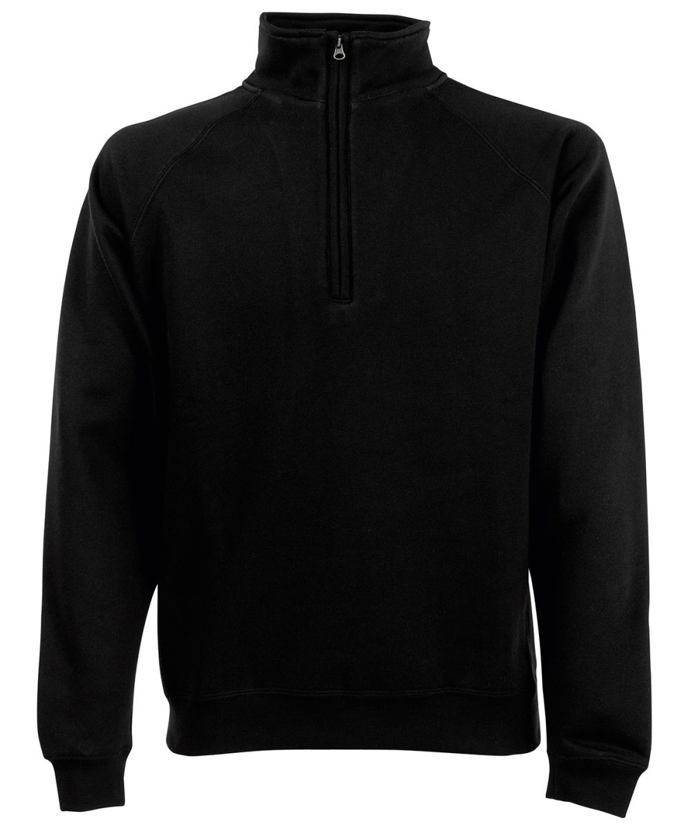 Black* Premium 70/30 zip-neck sweatshirt