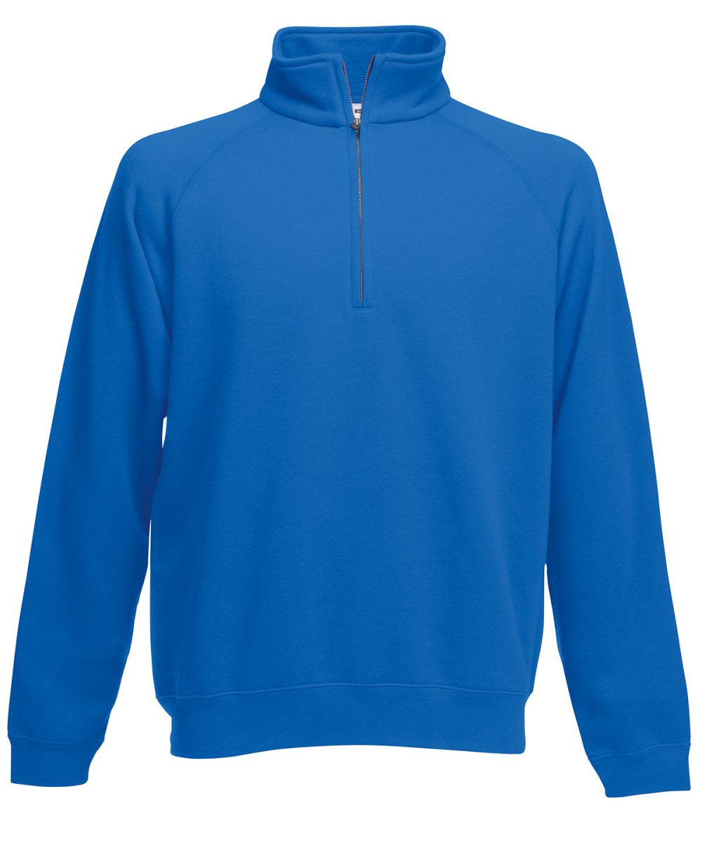 Royal Blue Premium 70/30 zip-neck sweatshirt