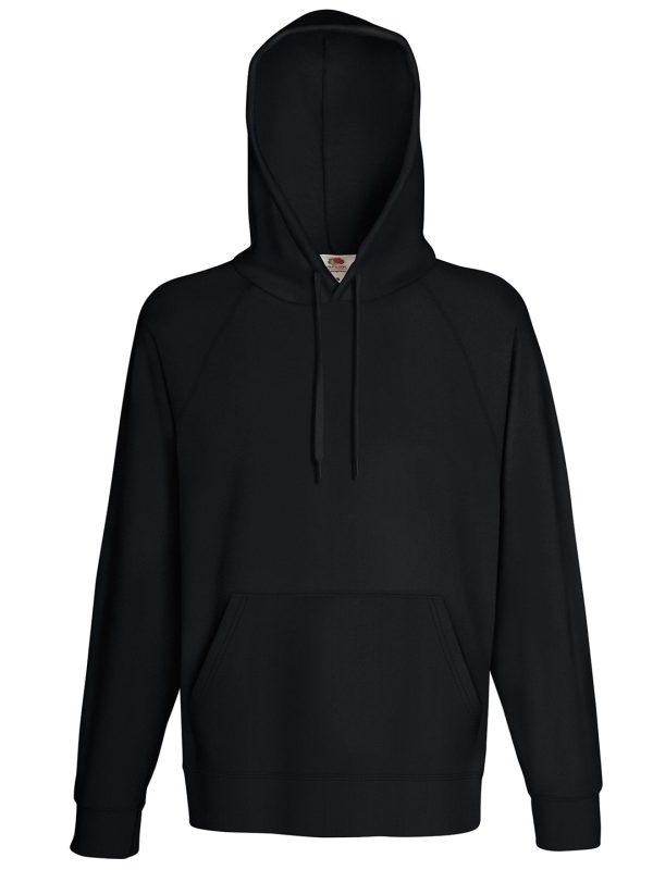 Black Lightweight hooded sweatshirt