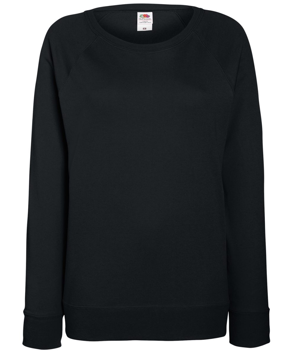 Black Women's lightweight raglan sweatshirt