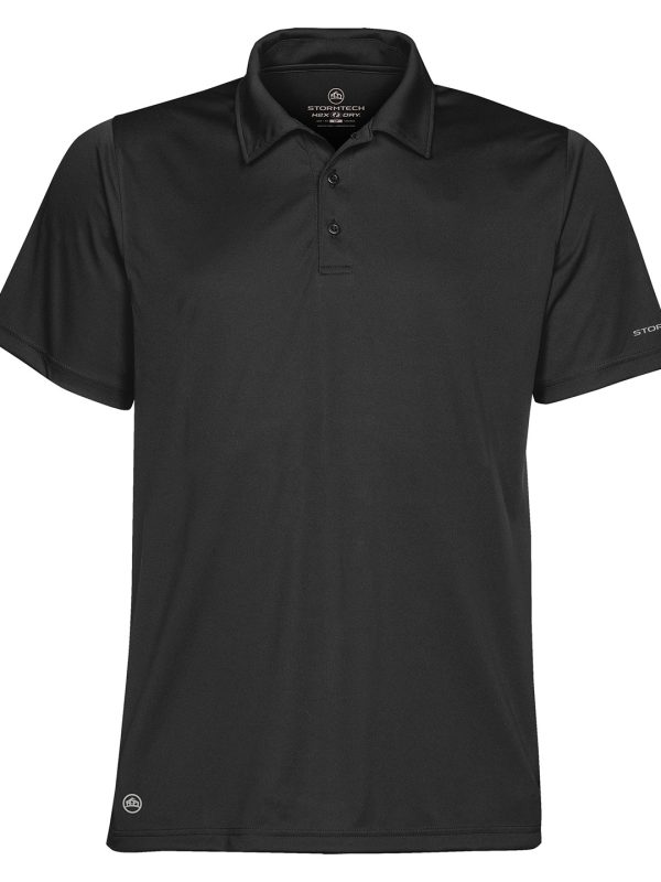 Black Sports performance polo