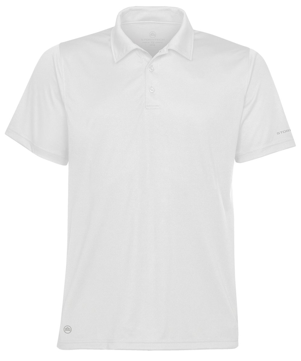 White Sports performance polo