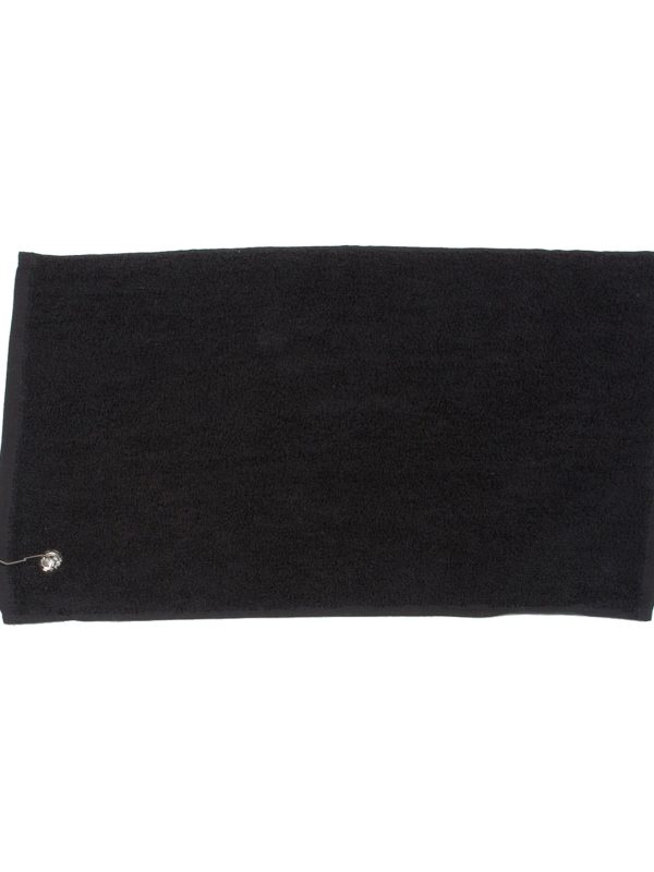 Black Luxury range golf towel