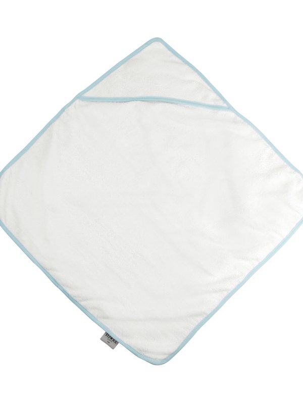 White/Blue Babies' hooded towel