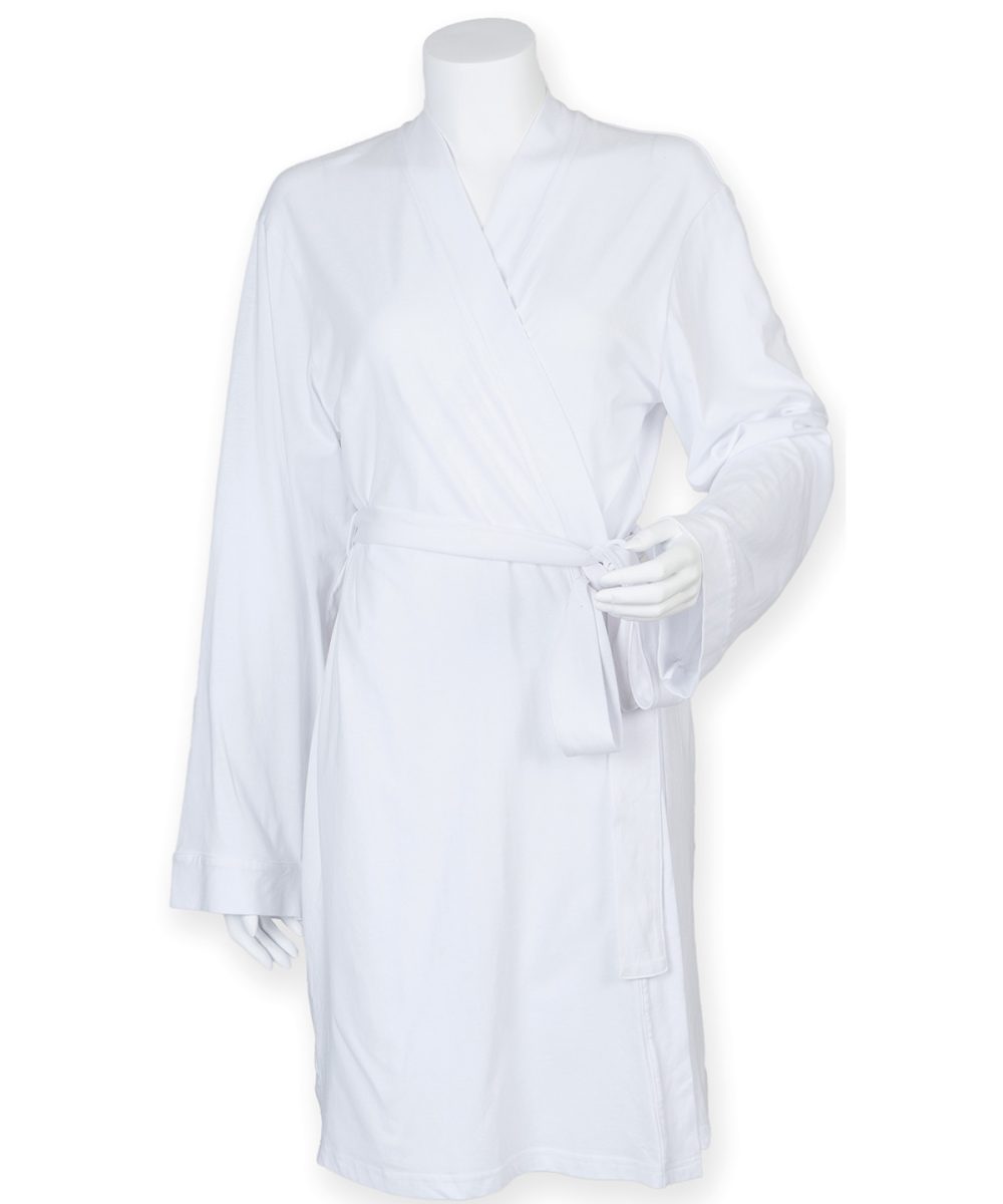 White Women's wrap robe