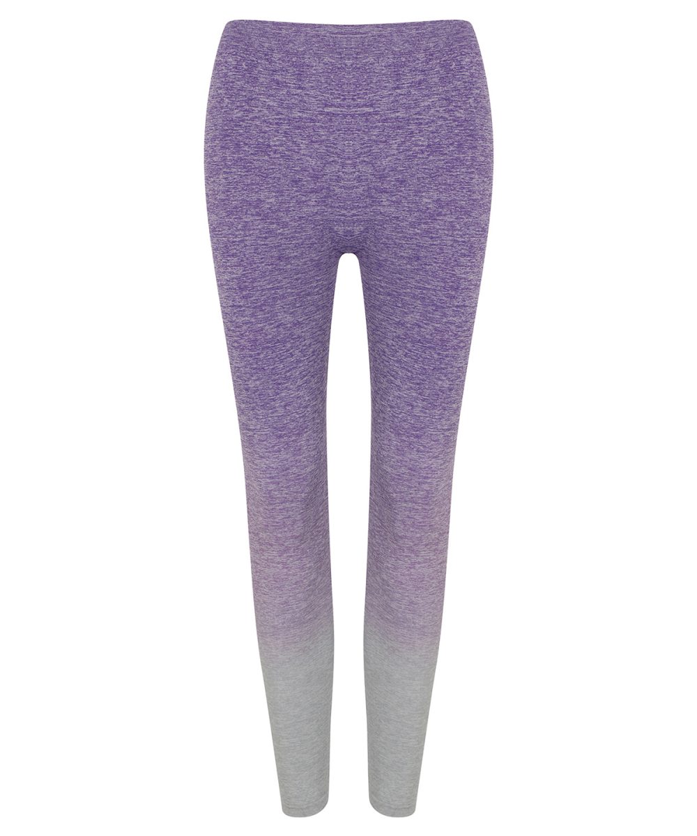 Purple/Light Grey Marl Women's seamless fade out leggings