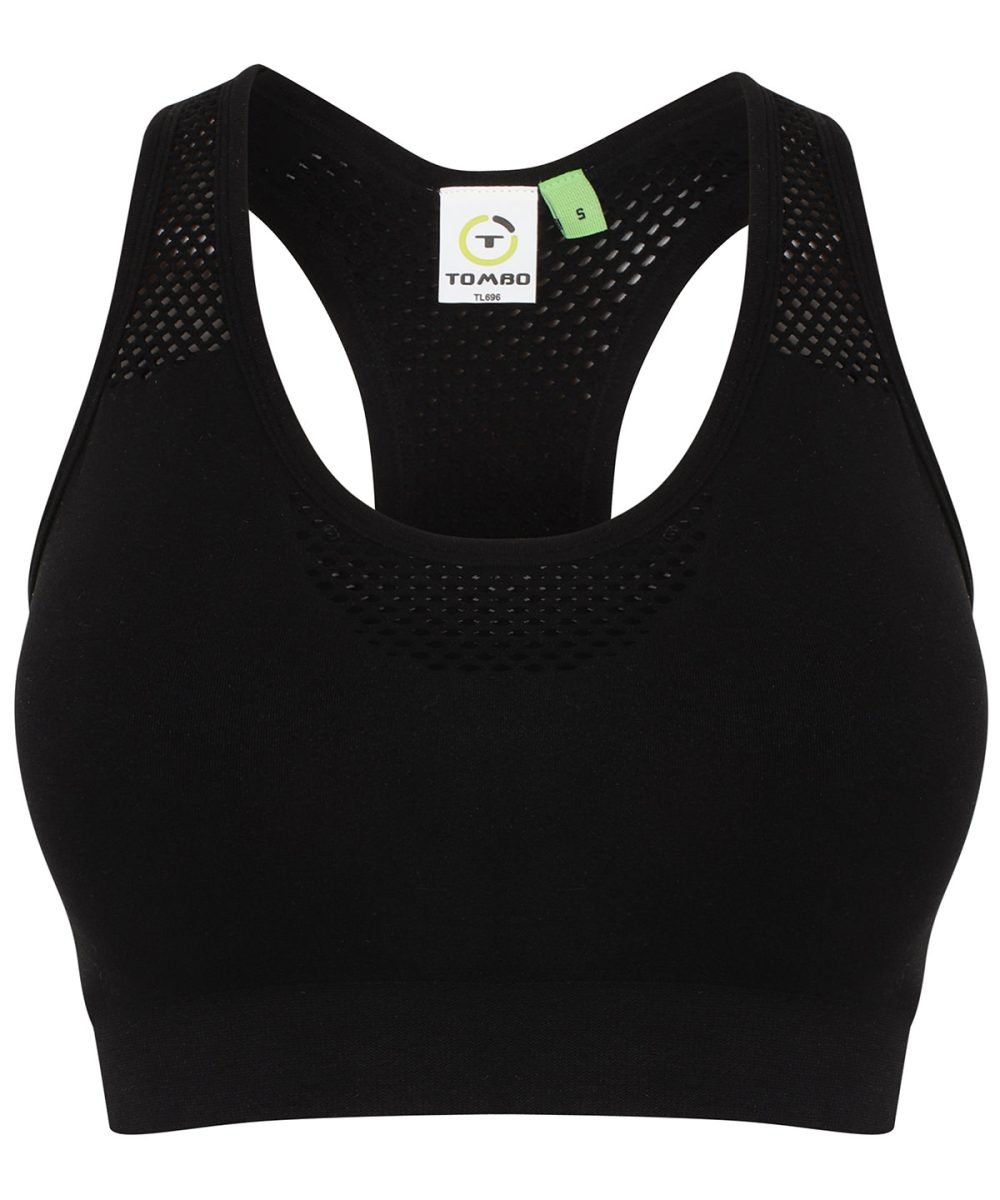 Black Women's seamless sports bra