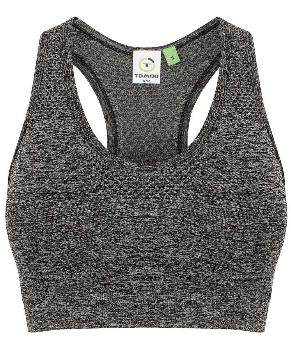 Dark Grey Marl Women's seamless sports bra