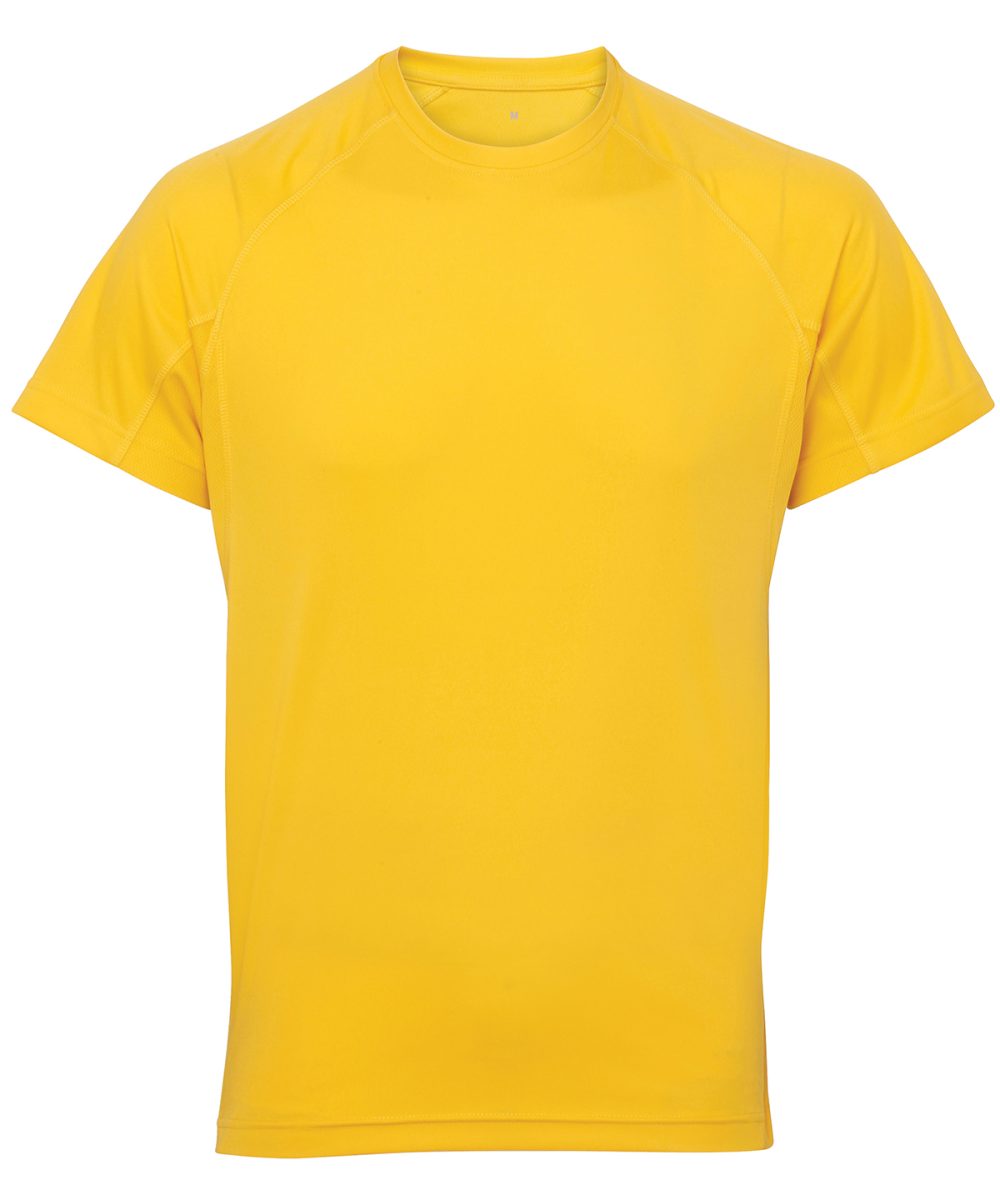 Sun Yellow TriDri® panelled tech tee