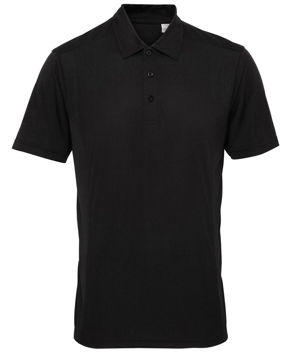 Black TriDri® panelled polo