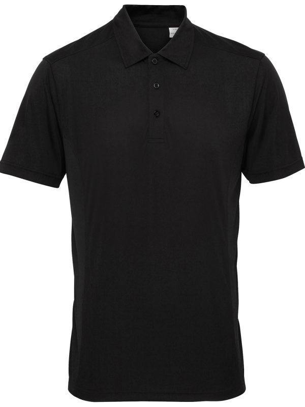 Black TriDri® panelled polo