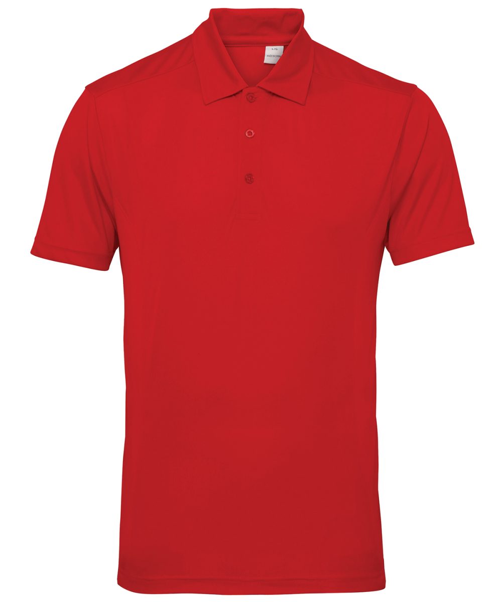 Fire Red TriDri® panelled polo