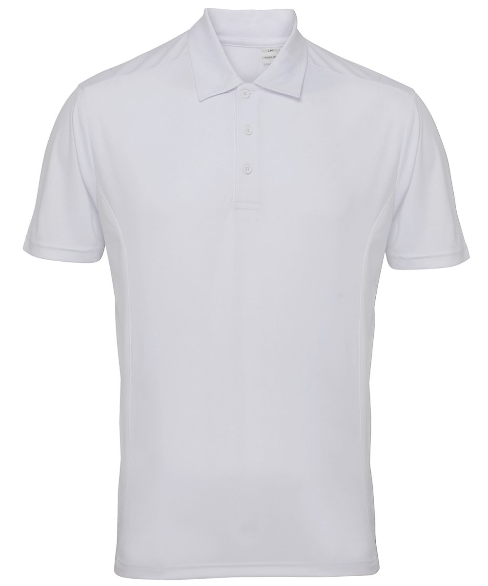 White TriDri® panelled polo